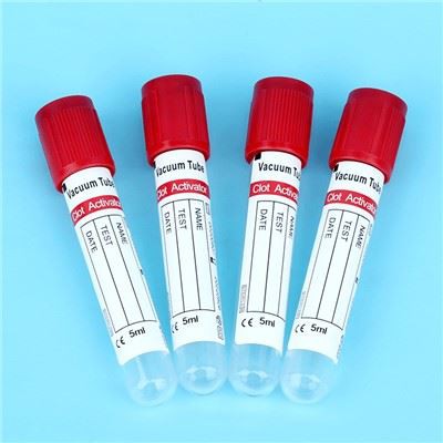 Activador de coágulos Color rojo Tubo de extracción de sangre al vacío