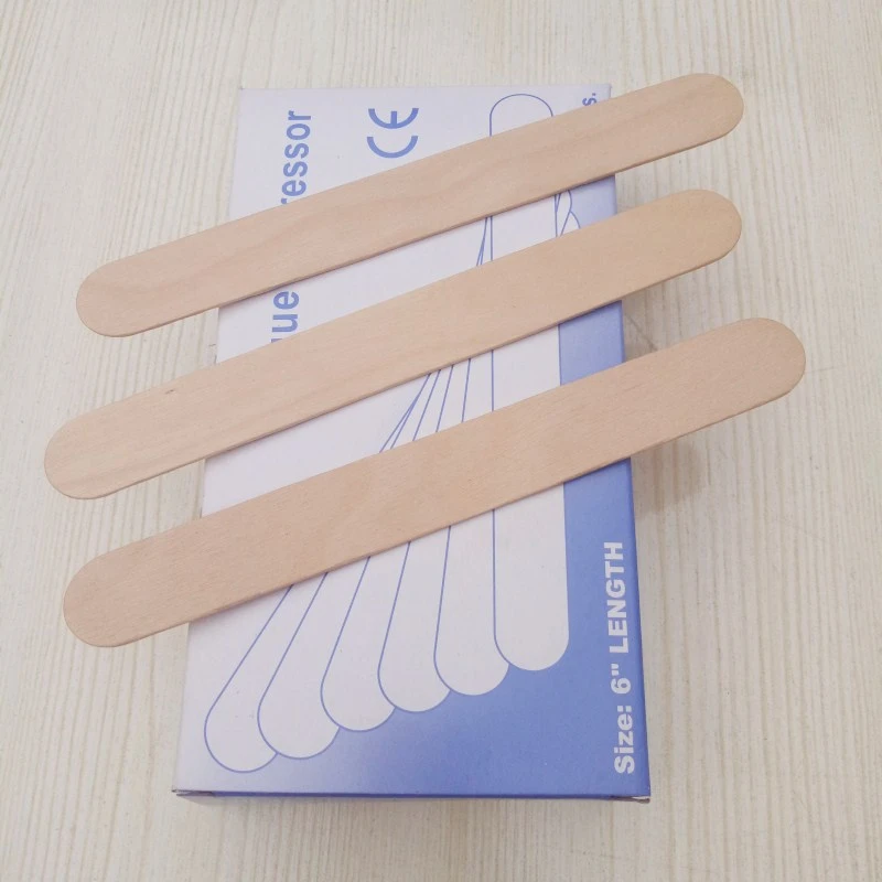 Depresores de lengua de madera de bambú desechables