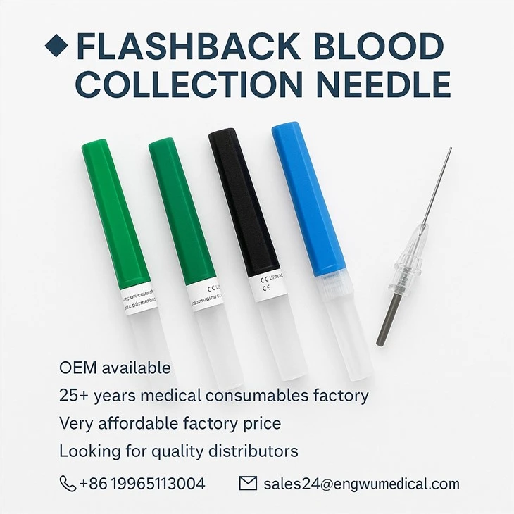 Aguja de flashback para recolección de sangre