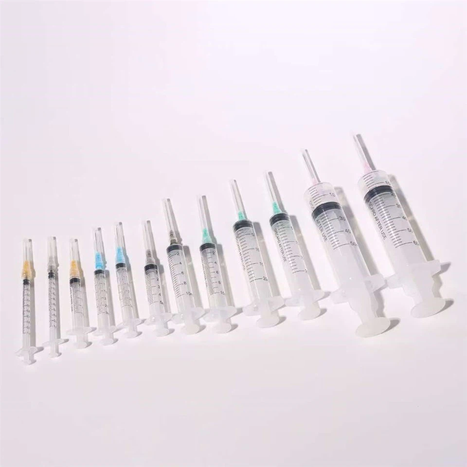 Jeringa estéril desechable de paquete individual