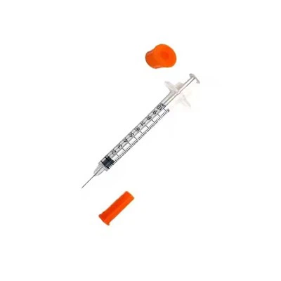 Jeringa de insulina desechable de seguridad con aguja