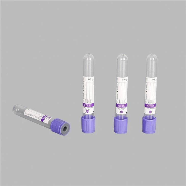 Vacuum Blood Collection Tube Purple Top PET/Glass Tube With EDTA
